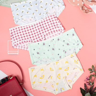 Bộ 10 Quần Lót Nữ Su Họa Tiết - Chất Vải Mềm Mịn Dịu Nhẹ Cho Da (dành cho nàng từ 40-55kg)