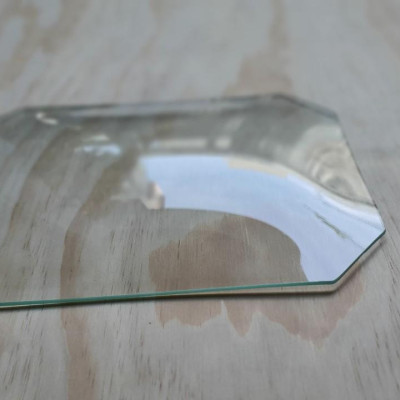 Kính CONG (MO) hình bát giác NGANG (bằng thủy tinh 2mm) dùng cho đồng hồ treo tường, đồng hồ cổ, đồng hồ  treo tường mặt hình bát giác đứng