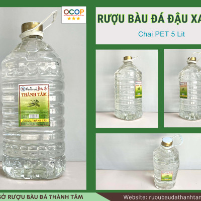 Đặc Sản Bình Định - Rượu Bàu Đá Thành Tâm Đậu Xanh 5 Lit - OCOP 3 Sao