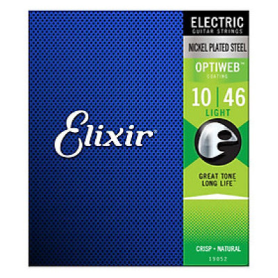 Bộ Dây Đàn Electric Guitar Strings Dây Guitar Điện cỡ 10 Phủ Lớp Optiweb Cao Cấp Elixir 19052