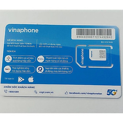 Sim 4G Vinaphone VD89 Nghe Gọi Tặng 2GB/Ngày Trọn Gói 1 Năm - Hàng Chính Hãng