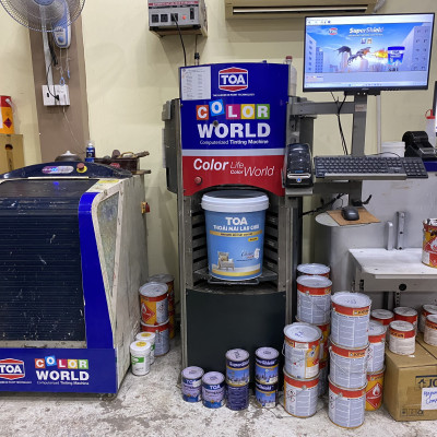 Sơn nước Toa 4 Season Top Silk dễ lau chùi nội thất màu vàng kem 8792 _5L