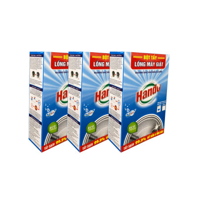 Combo 2 hộp 4 gói x100g bột tẩy lồng máy giặt Hando