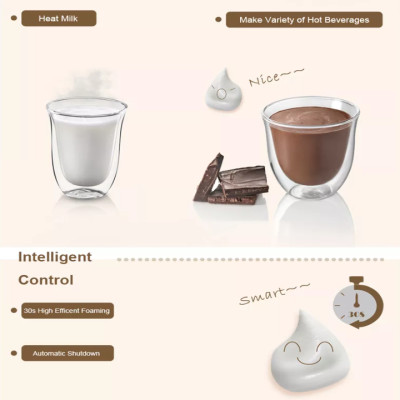 Máy tạo bọt sữa cao cấp Delonghi Alicia EMF2.W 250ml (500W) - Hàng Nhập Khẩu