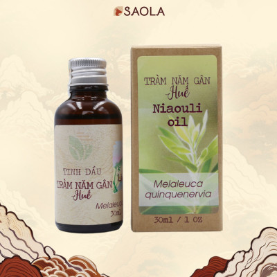 Tinh dầu Tràm năm gân (Tràm Úc) Huế 30ml (Niaouli oil) - Ngừa cảm mạo, giữ ấm cơ thể, đuổi côn trùng, giảm say xe, lọc không khí - Hàng Chính Hãng