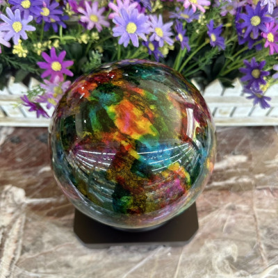 Quả cầu phong thủy đá lông công