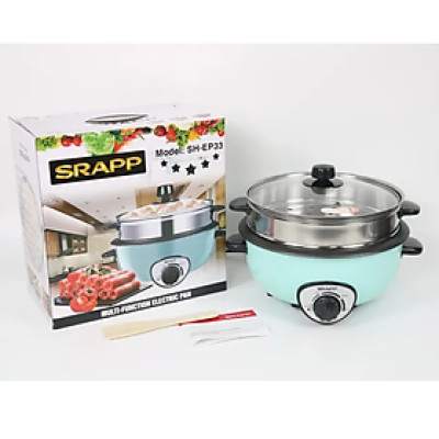 Nồi Lẩu Điện 2 Tầng Đa Năng SRAPP SP-EP33 3,5 lít - Màu Ngẫu Nhiên - Hàng Chính Hãng
