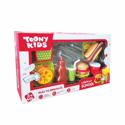Đồ Chơi Bộ Nấu Ăn 7 TOONYKIDS - Đồ Chơi Nhà Bếp Cho Bé - Lunch At School TN087 [Tặng Kèm Sticker]