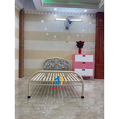 Giường sắt giá rẻ nhiều kích thước màu kem (0,8cm x 2m , 1mx2m , 1m2x2m , 1m4x2m , 1m6x2m , 1m8x2m ) - TÂN HÒA PHÁT