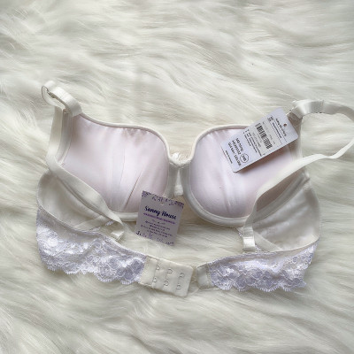 Áo ngực nữ form đẹp mút vừa vải trơn có phối ren mã HG293332