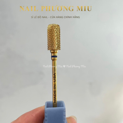 Combo 4 Đầu Mài Mạ Vàng Titan Đúc Làm Nail Siêu Mịn, An Toàn Cho Móng, Dành Cho Thợ Nail Nail Phương Miu, Mài Móng Nhanh