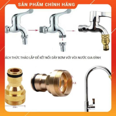 ️ Bộ dây vòi xịt nước rửa xe, tưới cây , tăng áp 3 lần, loại 15m 206319 đầu đồng, cút đồng nối nhựa đen