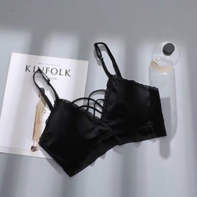 Áo Lót Nữ – Bra Thun Lạnh Tăm Dây Chéo Ngực, Cài Sau 3 Móc 8801