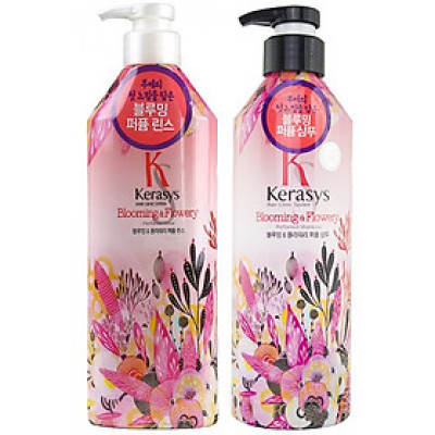 Dầu gội/xả nước hoa KeraSys Blooming& flowery - Hương tuyết tùng và linh lan Hàn Quốc 600ml