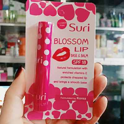Son dưỡng mềm môi bơ Suri Blossom Lip Hàn Quốc 1.8g Đỏ cam tặng kèm móc khoá - 1 thỏi