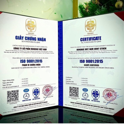 Công Tắc Cảm Ứng Hunonic Premium Hình Chữ Nhật Viền Vàng, Công Tắc Thông Minh Wifi Điều Khiển Từ Xa Bằng Điện Thoại