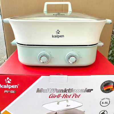 Bếp Nướng Lẩu Hai Ngăn Đa Năng Kalpen 6.5L PP66 Công Suất 2200W - Hàng Chính hãng
