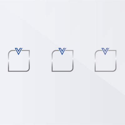 Công tắc cảm ứng thông minh 3 kênh (3 nút) Vekaz - Chính hãng - HCN kiểu ngang