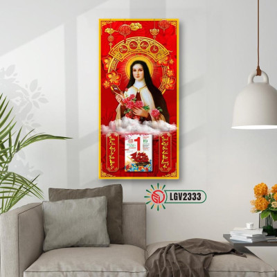 Lịch Gỗ Công Giáo Treo Tường IMWI LGV2333 - 79cm x 39cm