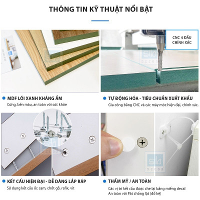 Kệ Gỗ Hiện Đại Với Thiết Kế Hình Cung Tròn Độc Đáo, Sáng Tạo Thương Hiệu SIB Decor KS310