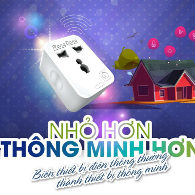 Ổ cắm điều khiển từ xa bằng wifi thông minh 16A OC01WF