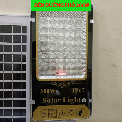 Đèn đường năng lượng mặt trời 300W mẫu mới 