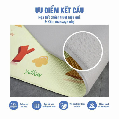 Thảm trải sàn Silicon chống trơn trượt cho bé Toyshouse tiêu chuẩn Châu Âu EU71 
