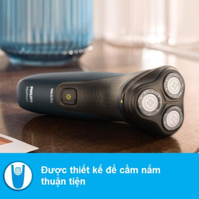 Máy cạo râu khô và ướt Philips AquaTouch S1121 Serial 1000 với lưỡi cạo ComfortCut tự mài - HÀNG NHẬP KHẨU