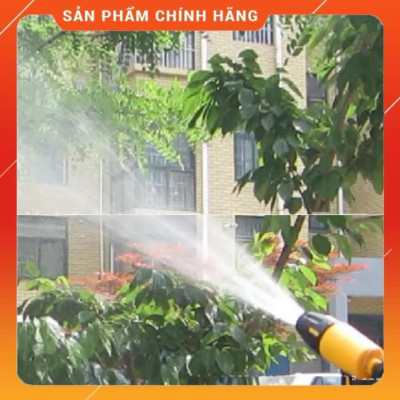 ️ Bộ dây vòi xịt nước rửa xe, tưới cây , tăng áp 3 lần, loại 15m 206319 đầu đồng, cút đồng nối nhựa đen