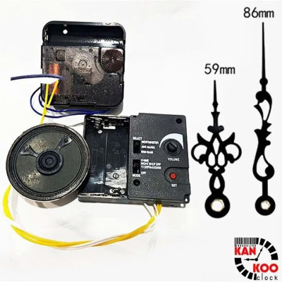 Bộ Máy Phát Nhạc Chuông Điểm Giờ Đồng Hồ Treo Tường - 3 Kiểu Nhạc, Nghỉ Đêm, Bảo Hành 24T