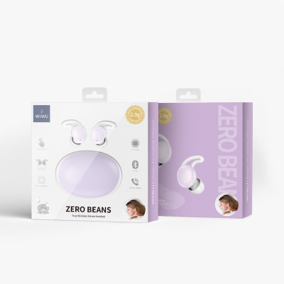 Tai nghe Wiwu ZERO BEANS T15 cho các thiết bị di động thiết kế tai nhỏ, nhẹ, giảm tiếng ồn vật lý, đeo lâu không bị đau tai - Hàng chính hãng