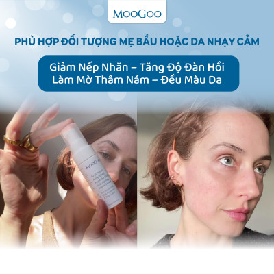 Serum bakuchiol (1%) thuần chay thay thế retinol cho da nhạy cảm giúp tăng sinh collagen MooGoo Úc