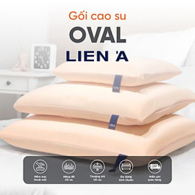 Gối Cao Su Liên Á Oval LAGOV3550 (35 x 50 cm) - Trắng