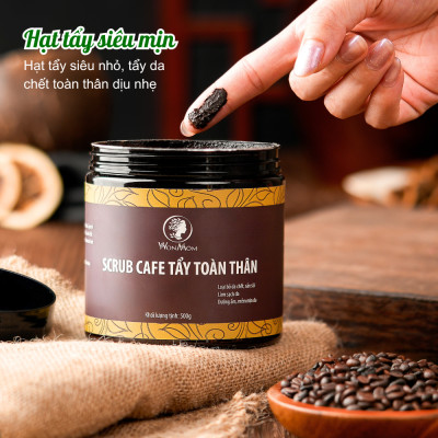 Bộ tẩy tế bào chết toàn diện Wonmom ( 1 Scrub nghệ tẩy mặt + 1 Scrub café tẩy toàn thân )
