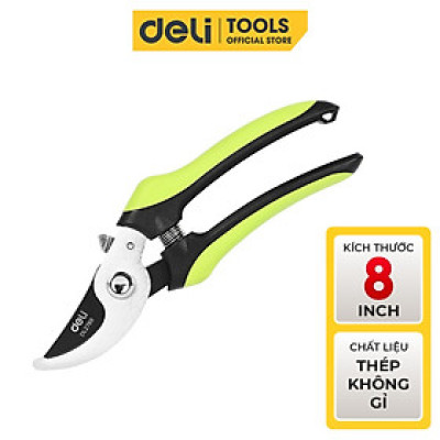 Kéo Cắt Tỉa Cành Cây Deli Chính Hãng 210mm - Lưỡi Thép Sắc Bén, Siêu Bền, Tay Cầm Đệm Cao Su An Toàn, Chắc Chắn - DL2789