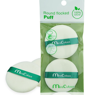 Bông phấn ướt tay cầm MiraCulous hình tròn bịch 2 miếng tặng kèm móc khóa