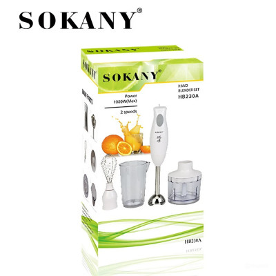 Máy xay cầm tay đa năng 4in1 SOKANY HB230A công suất cao 1000W máy xay sinh tố cầm tay đa năng cao cấp - HÀNG CHÍNH HÃNG