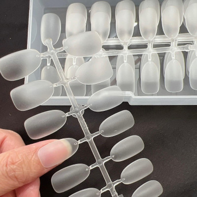 Móng Úp Nhám Trong Form Vuông Ngắn, Form Hạt Na Mỏng, Siêu Nhẹ, Dẻo, Bền Đẹp Hộp Móng Nhám Sẵn Theo Vỉ Làm Nail Tiện Lợi