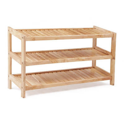 Kệ Giày Dép Gỗ Tự Nhiên 3 Tầng Rộng 60cm (TN)