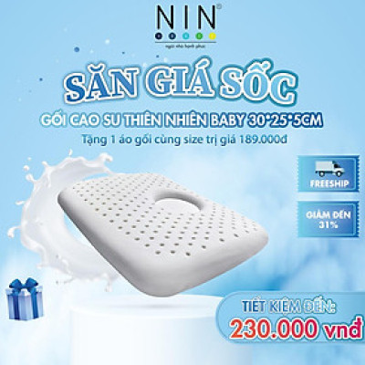 Gối cao su thiên nhiên NIN House chống móp đầu cho bé, Dành cho trẻ nhỏ