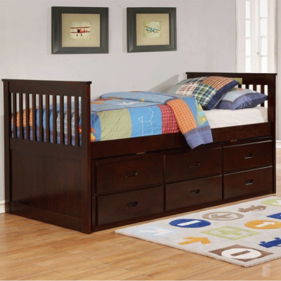 [Miễn phí vận chuyển, lắp đặt] Giường tầng thấp xuất khẩu Lincoln 1m/1m-IBIE