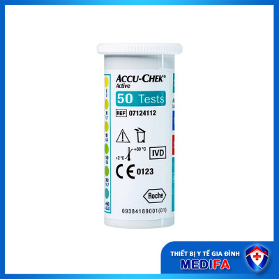 Hộp 50 Que Thử Đường Huyết Accu-Chek Active Nhập Khẩu Chính Hãng Roche