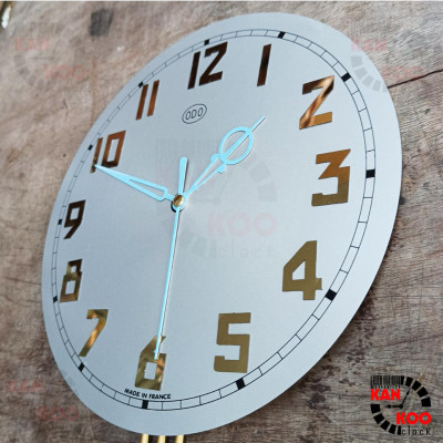 Mặt số nhôm đồng hồ Odo hình tro- số nổi kích thước 19.8cm Kankoo Clock