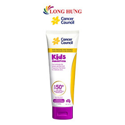 Kem chống nắng trẻ em Cancer Council Kids Sunscreen SPF50+ (35ml/110ml) - Hàng chính hãng