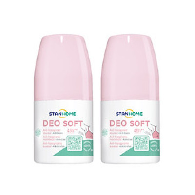 Combo 2 Lăn khử mùi, chống mùi không cồn cho da nhạy cảm Stanhome Deo Soft 50ml/lọ