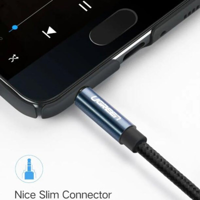 Ugreen UG10684AV112TK 0.5M màu Xanh Cáp âm thanh 2 đầu 3.5mm dương - HÀNG CHÍNH HÃNG