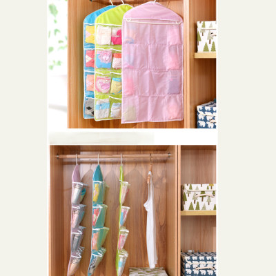 Túi Đựng Đồ Lót, Tất Vớ Treo Tủ 16 Ô Aquaria Vải Oxford Chống Ẩm, Chống Bụi 