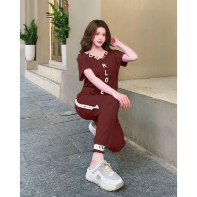 Sét đồ bộ thun nữ chữ love siêu hót mẫu mới đẹp có bigsize, sét bộ đi chơi mặc ơ nhà xinh xắn thời trang cao cấp