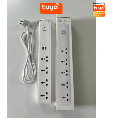 Ổ Cắm Dài Thông Minh Wifi TUYA 4 Chấu & 2 cổng USB, điều khiển độc lập app Tuya Smart Life, Hẹn giờ Bật Tắt