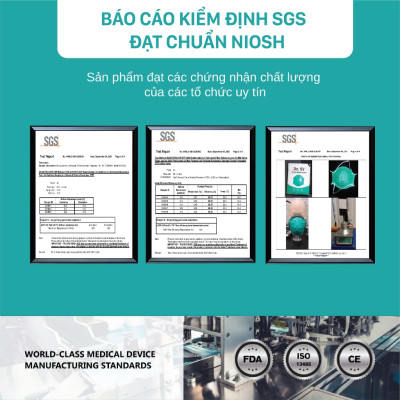 Khẩu Trang Niva N95 - Cup AC95 - 20pcs Ngăn Ngừa Vi Khuẩn, Virus Đạt Chuẩn FDA Hoa Kỳ, Hàng Chính Hãng Cao Cấp